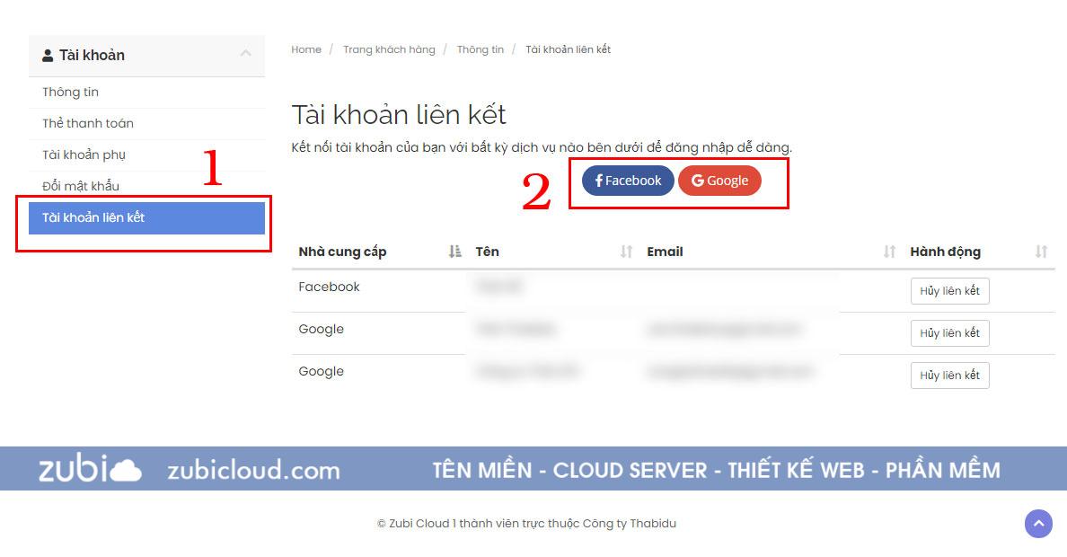 huong dan dang nhap bang facebook hoac gmail tren zubi cloud id 39462