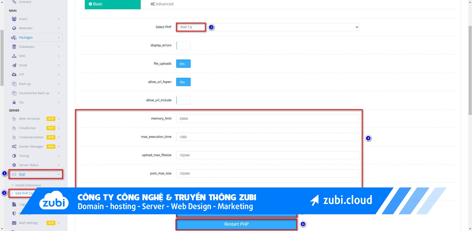 PHP trên CyberPanel