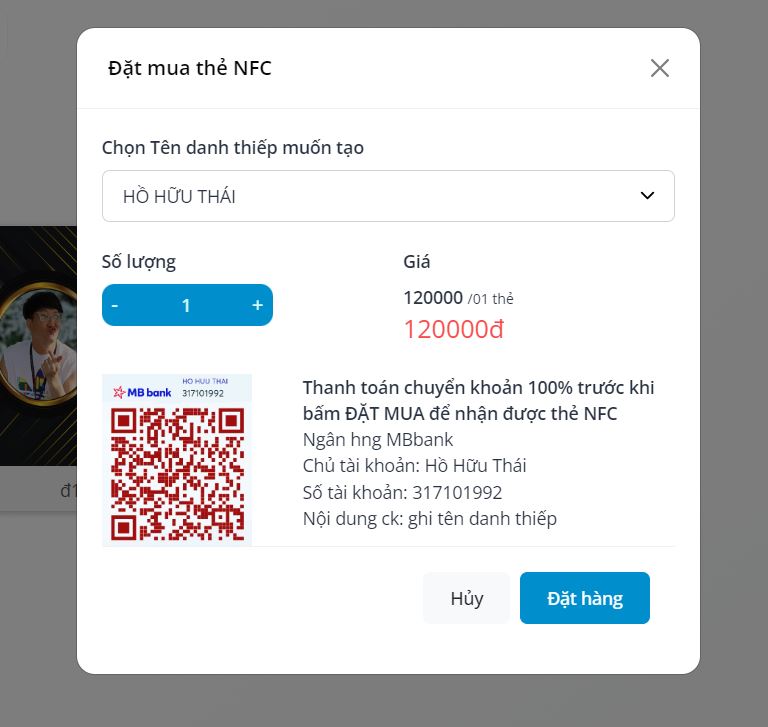 Hướng Dẫn đặt Mua Thẻ Danh Thiếp Nfcqrcode (thẻ Cứng Zubi Ecard) (2)